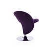 Manhattan Comfort Curl Swivel Accent Chair in Purple and Polished Chrome AC040-EP